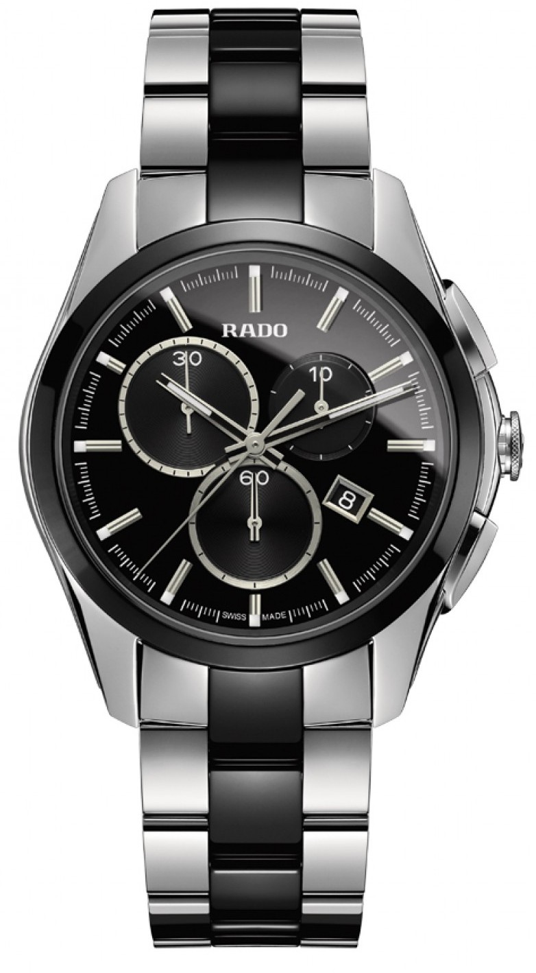Rado Watches : R32038152 Quartz Chronograph Date Stainless Steel and Black Ceramic Men Watch