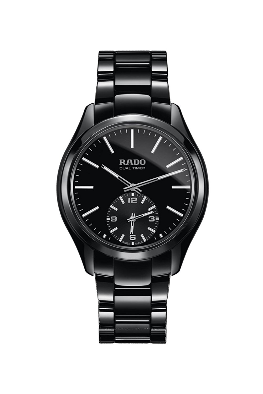 Rado Watches : R32114152 Black Dial Fixed Black Ceramic Band Men Watch