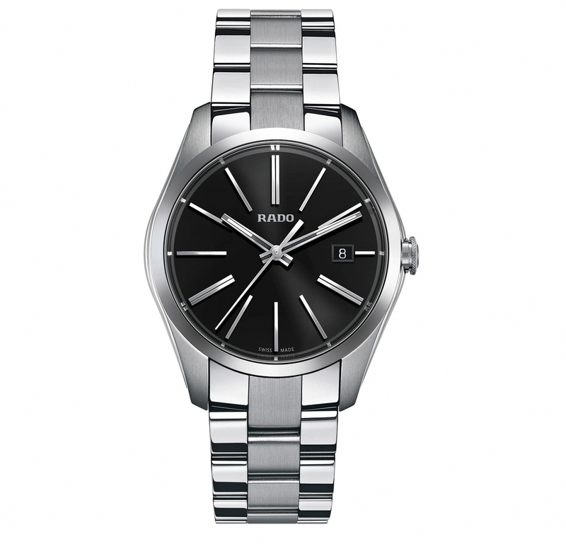 Rado Watches : R32297153 Quartz Black Dial Date Stainless Steel Men Watch