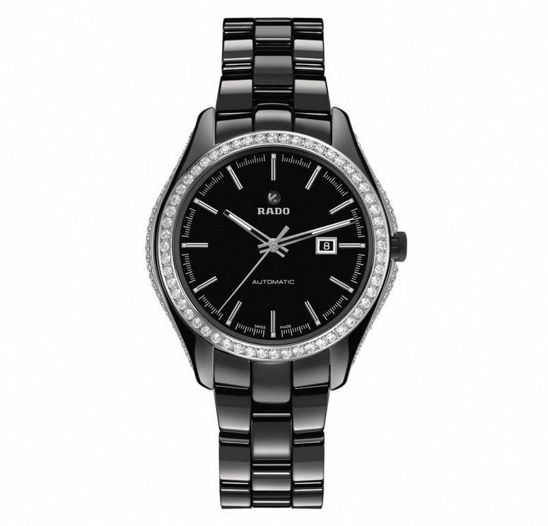 Rado Watches : R32482152 Automatic Analog Date Diamond Bezel Black Ceramic Women Watch