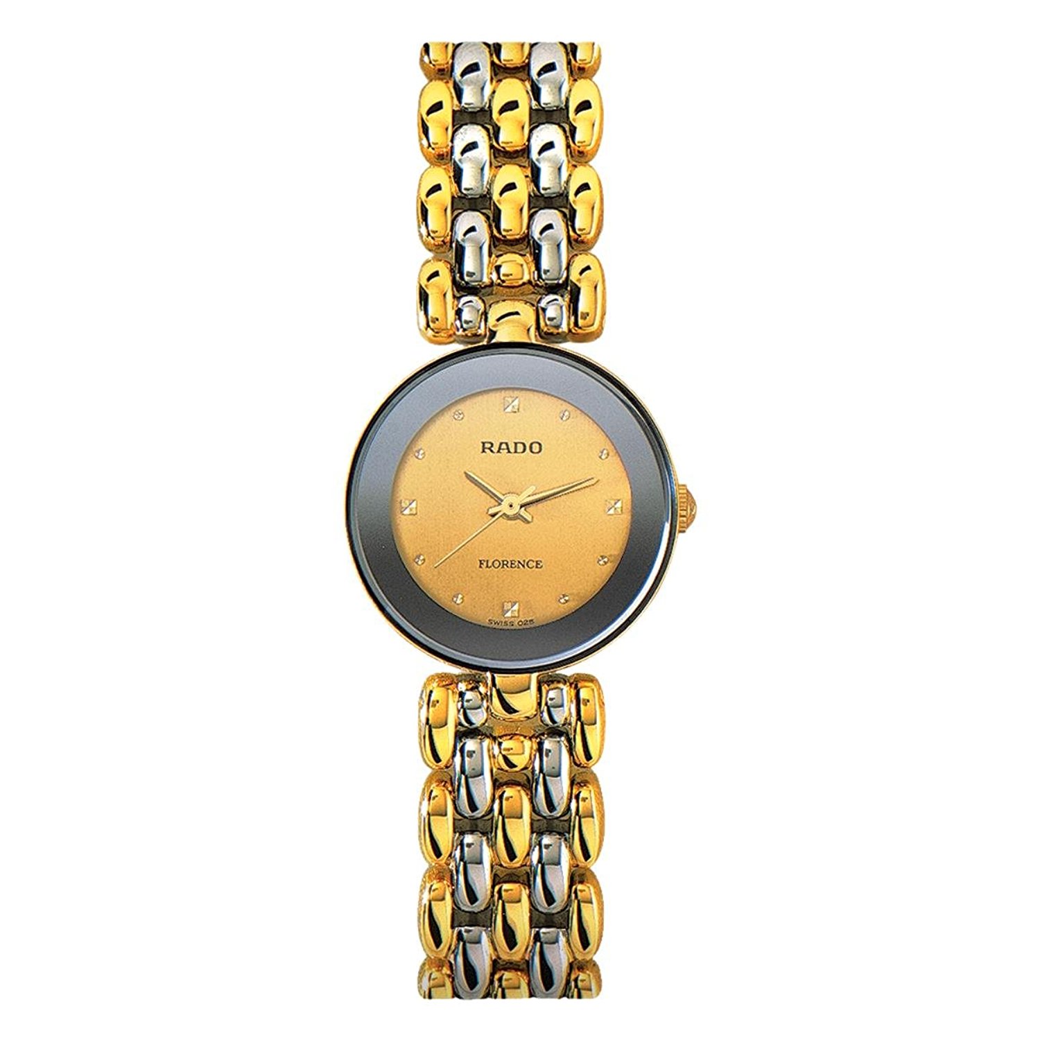 Rado Watches : R48745253 Gold Dial Two Tone Bracelet Band Women Watch