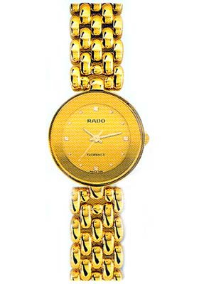 Rado Watches : R48745263 Gold Dial Yellow Plated Bracelet Band Women Watch