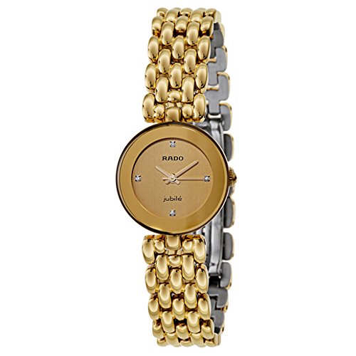 Rado Watches : R48745724 Quartz Diamond Hour Markers Yellow Gold PVD Coated Stainless Steel Women Watch