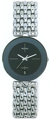Rado Watches : R48792183 Black Dial Stainless Steel Band Men Watch