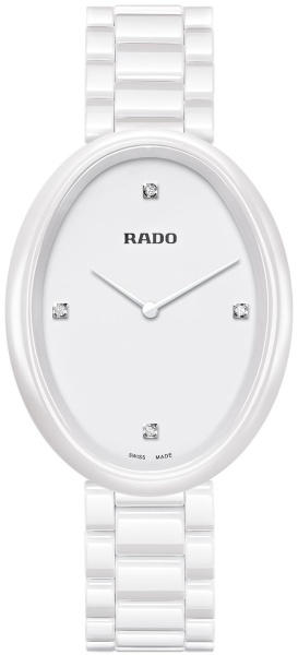 Rado Watches : R53092712 Quartz Diamond Dial White Ceramic Women Watch