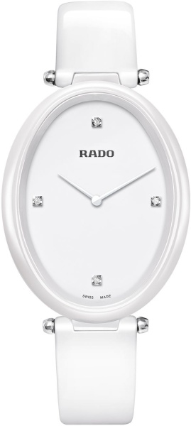 Rado Watches : R53092715 Quartz Diamond Dial White Leather Women Watch