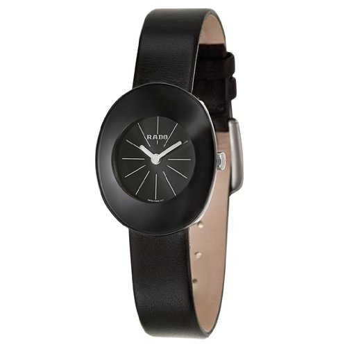 Rado Watches : R53743175 Quartz Analog Black Leather Women Watch