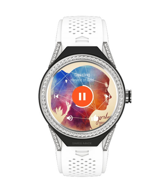 TAG Heuer Watches : SBF8A8011.61FT6103 Connected Modular 45 Smartwatch Diamond Bezel White Rubber Men Watch