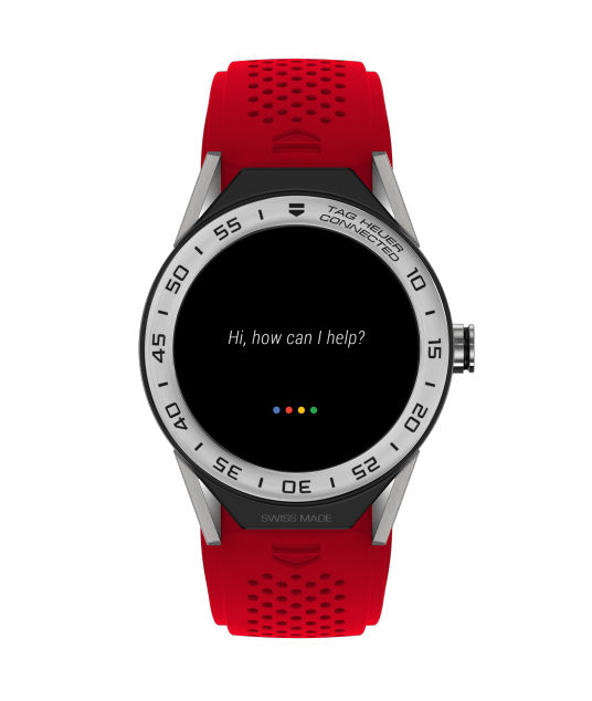 TAG Heuer Watches : SBF8A8014.11FT6080 Connected Modular 45 Smartwatch Red Rubber Men Watch
