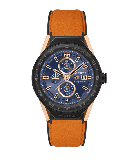 TAG Heuer Watches : SBF8A8023.32EB0103 Connected Modular 45 Kingsman Special Edition Light Brown Leather Men Watch