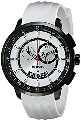 Versace Watches : SGV100014 Versus Versace Quartz Chronograph White Polyurethane Men Watch
