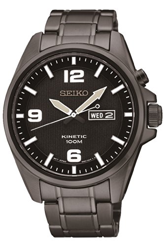 Seiko Watches : SMY139P1 Kinetic Analog Day Date Stainless Steel Men Watch