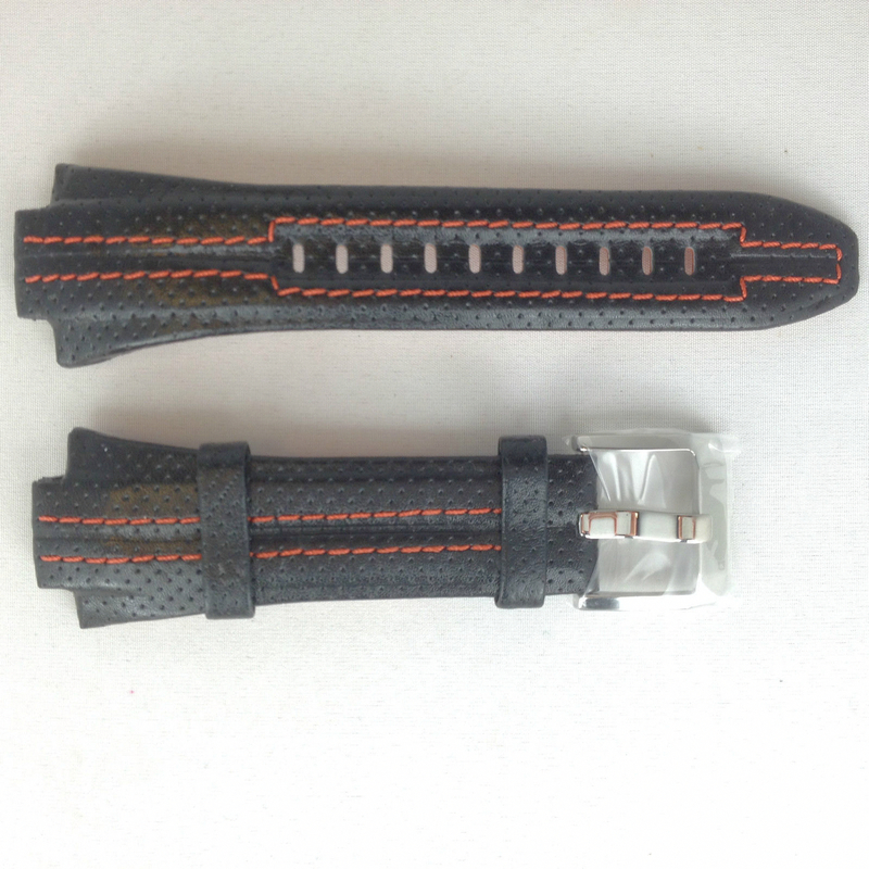 Seiko Watches : SNA595P2_Strap Black Leather Strap For SNA595P2 SNJ011P2 SNA633P1 Men Watch