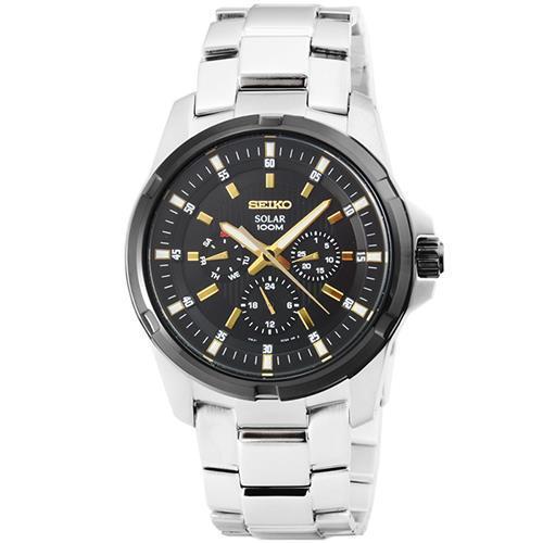 Seiko Watches : SNE117P1 Solar Analog Stainless Steel Men Watch