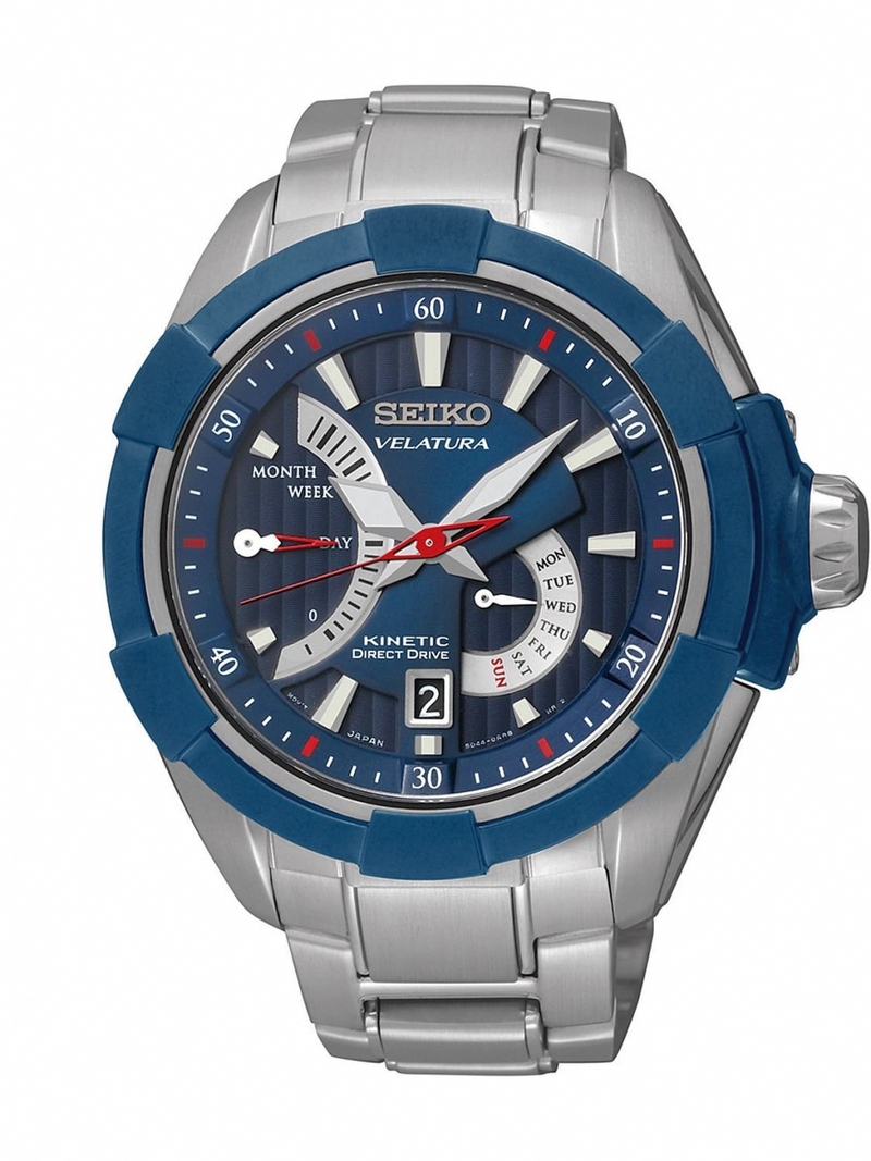 Seiko Watches : SRH017P1 Kinetic Direct Drive Stainless Steel Men Watch