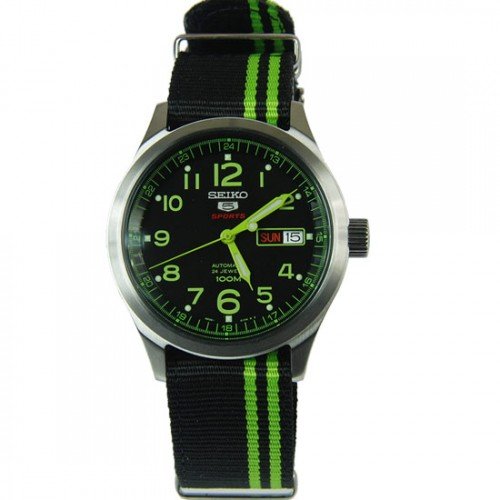 Seiko Watches : SRP273J1 Automatic Analog Day Date Canvas Men Watch