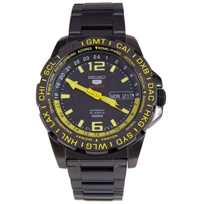 Seiko Watches : SRP689K1 Automatic 24 Jewels Day Date Stainless Steel Men Watch