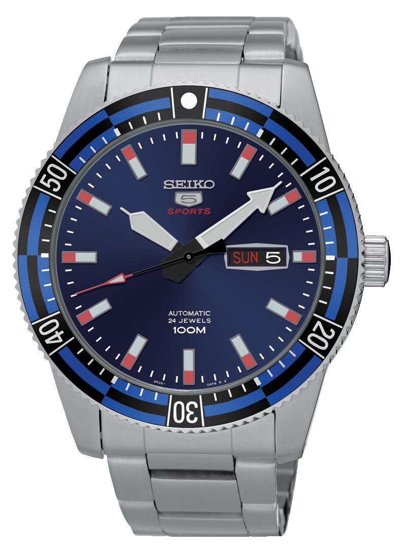 Seiko Watches : SRP731K1 Automatic 24 Jewels Blue Dial Day Date Stainless Steel Men Watch