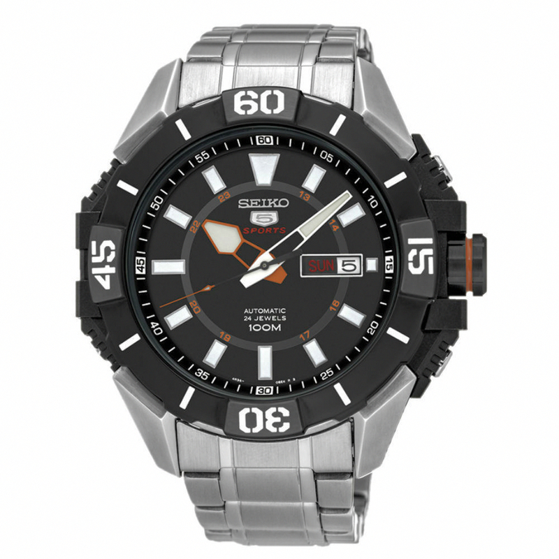 Seiko Watches : SRP795J1 Automatic 24 Jewels Day Date Stainless Steel Men Watch