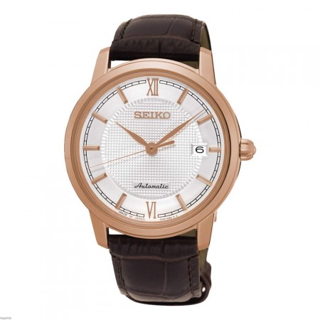 Seiko Watches : SRPA16J1 Automatic Date Brown Leather Men Watch