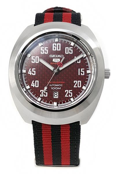 Seiko Watches : SRPA87K1 Limited Edition Automatic Black and Red Nylon Men Watch