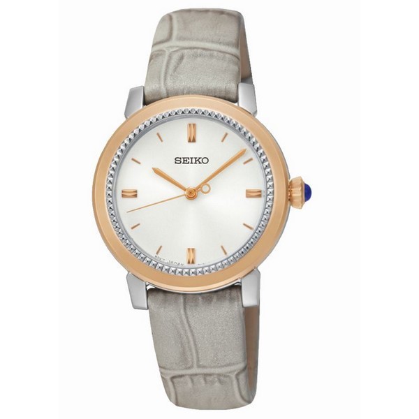 Seiko Watches : SRZ452P1 Quartz Analog Leather Women Watch