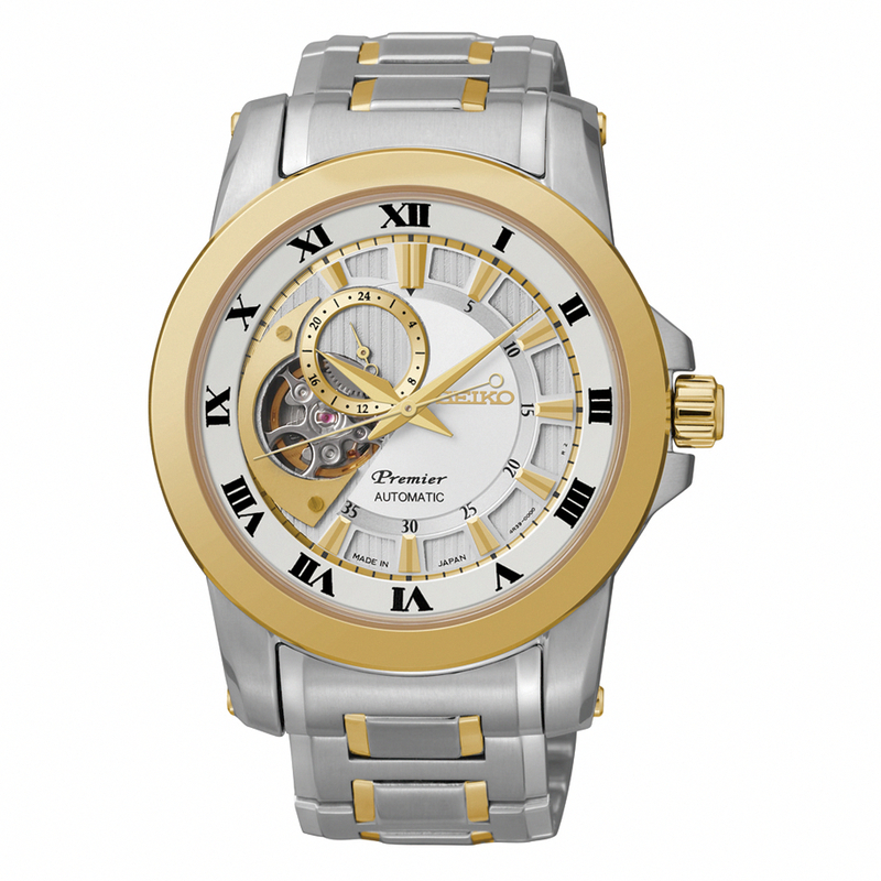 Seiko Watches : SSA216J1 Automatic Open Heart Dial Two Tone Stainless Steel Men Watch
