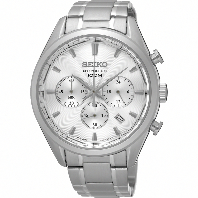 Seiko Watches : SSB221P1 Quartz Chronograph Date Stainless Steel Men Watch