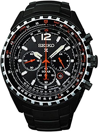 Seiko Watches : SSC263P1 Solar Chronograph Date Stainless Steel Men Watch