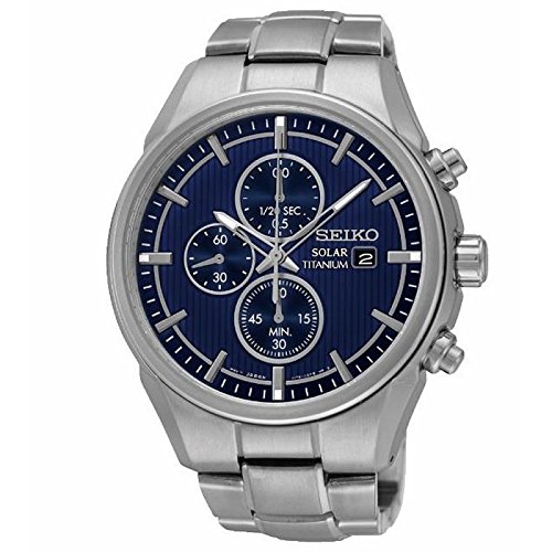 Seiko Watches : SSC365P1 Solar Chronograph Date Titanium Men Watch