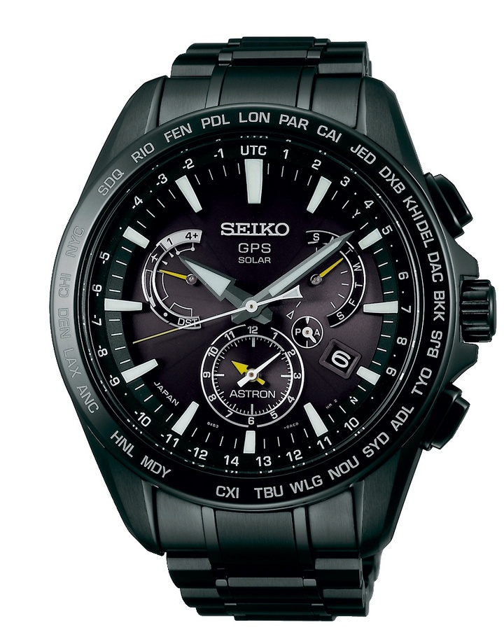 Seiko Watches : SSE079J1 GPS Solar Dual Time Stainless Steel Men Watch