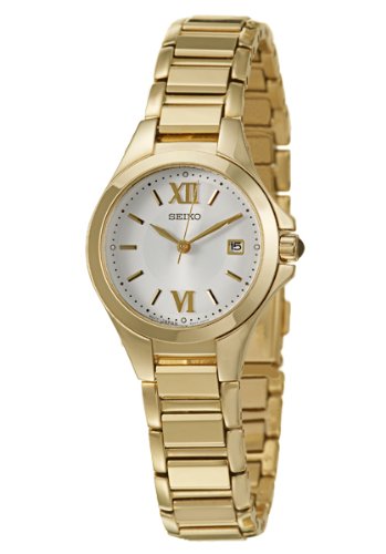 Seiko Watches : SXDC18P1 Quartz Analog Date Gold Tone Stainless Steel Women Watch