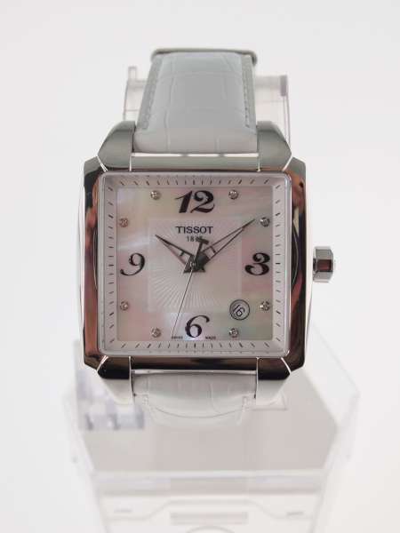 Tissot Watches : T005.510.16.116.00 Quartz White Leather Strap Women Watch