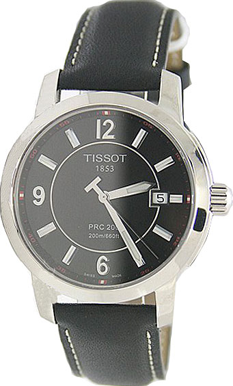 Tissot Watches : T014.410.16.057.00 Quartz Movement Leather Strap Men Watch