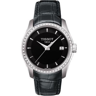Tissot Watches : T035.210.66.051.00 Top Wesselton Diamond Stainless Steel Quartz Women Watch
