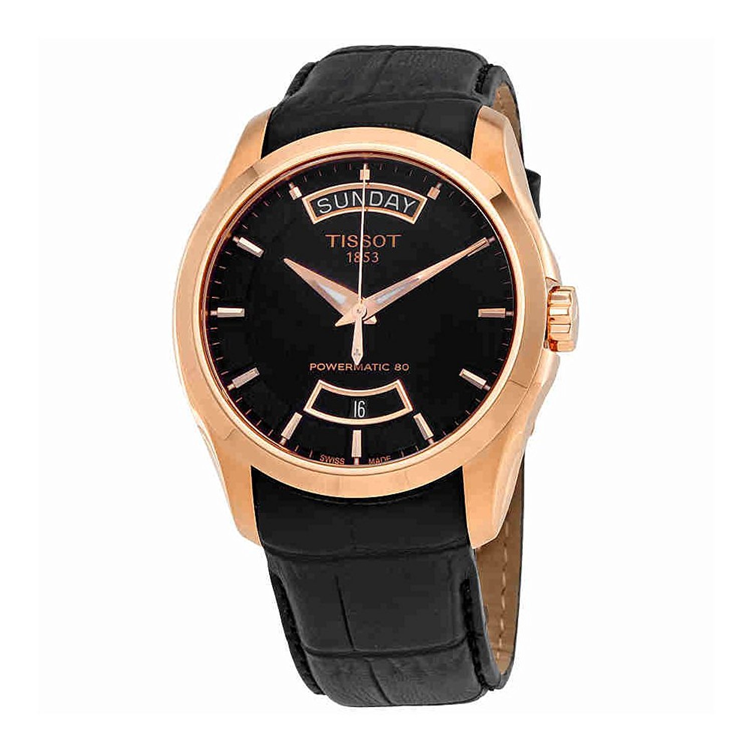 Tissot Watches : T035.407.36.051.01 Black Dial Fixed Band Men Watch