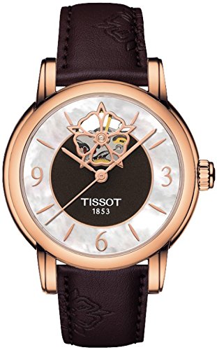 Tissot Watches : T050.207.37.117.04 Automatic Powermatic 80 Diamond Brown Leather Women Watch