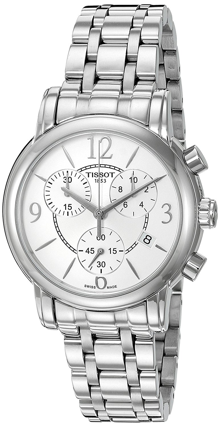 Tissot Watches : T050.217.11.017.00 Silver Dial Rose Gold Band Women Watch