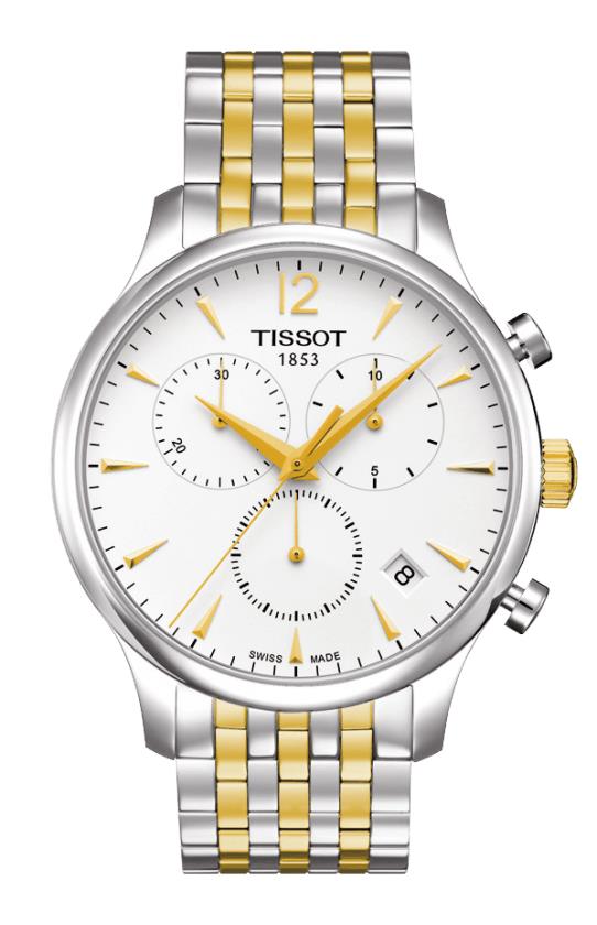 Tissot Watches : T063.617.22.037.00 Quartz Chronograph Date Two Tone Stainless Steel Men Watch