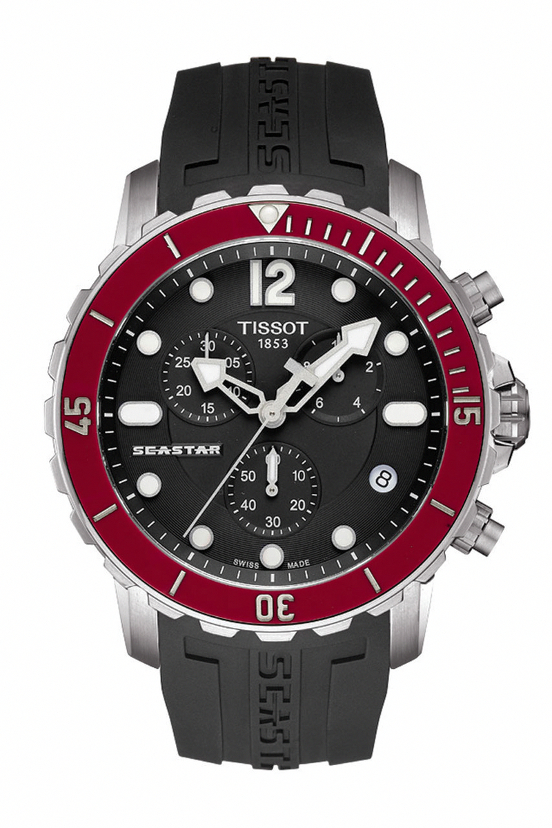Tissot Watches : T066.417.17.057.01 Quartz Chronograph Date Black Rubber Men Watch