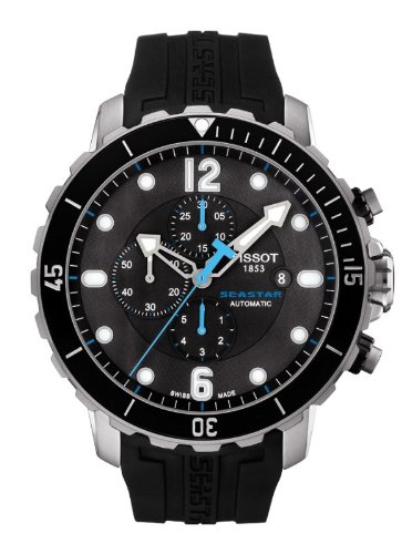 Tissot Watches : T066.427.17.057.02 Automatic Chronograph Date Black Rubber Men Watch