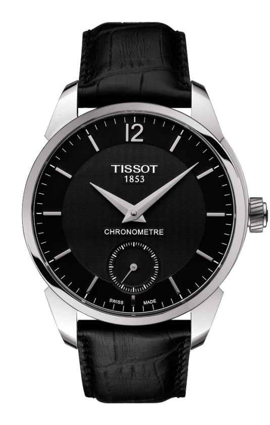 Tissot Watches : T070.406.16.057.00 Mechanical Hand Wind Chronometer Black Leather Men Watch