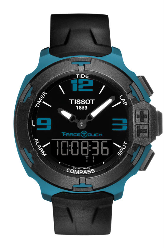 Tissot Watches : T081.420.97.057.04 Quartz Analog and Digital Aluminium Case Black Silicone Men Watch