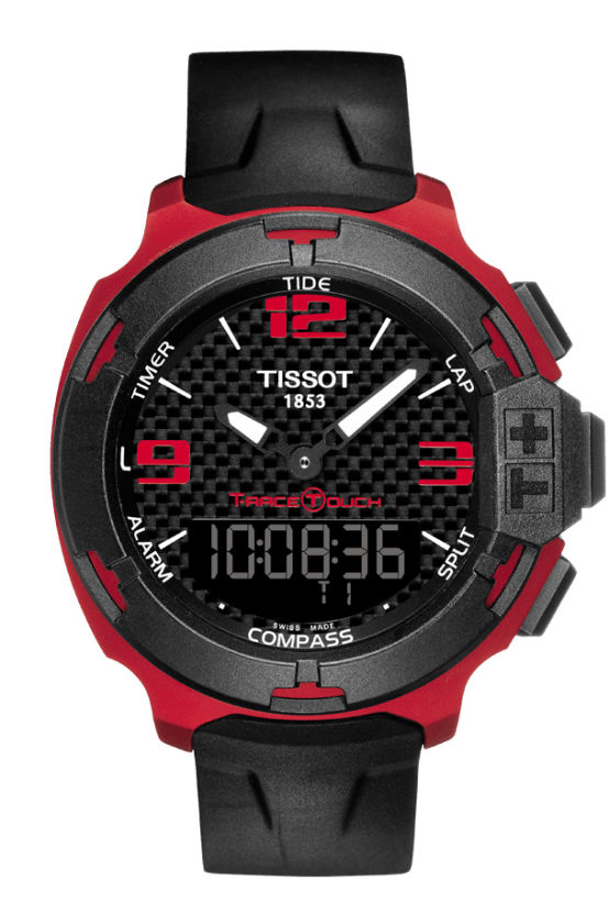 Tissot Watches : T081.420.97.207.00 Quartz Black Silicone Men Watch