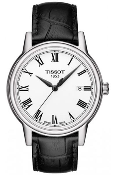 Tissot Watches : T085.410.16.013.00 Quartz Analog Date Roman Black Leather Men Watch