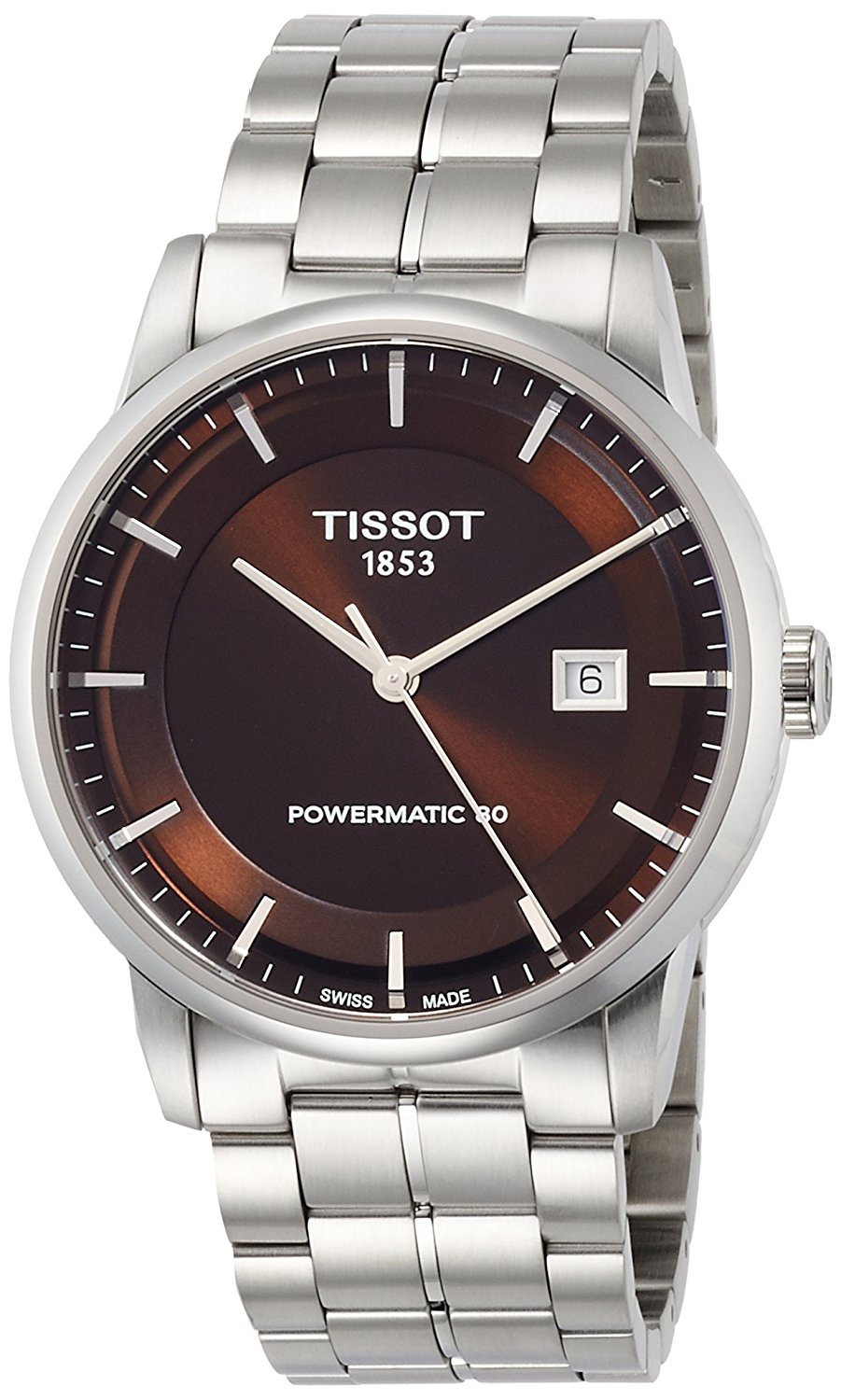 Tissot Watches : T086.407.11.291.00 Brown Dial Stainless Steel Band Men Watch
