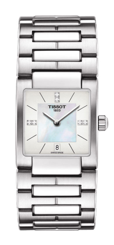 Tissot Watches : T090.310.11.116.00 Quartz White Mother of Pearl Diamond Dial Stainless Steel Women Watch