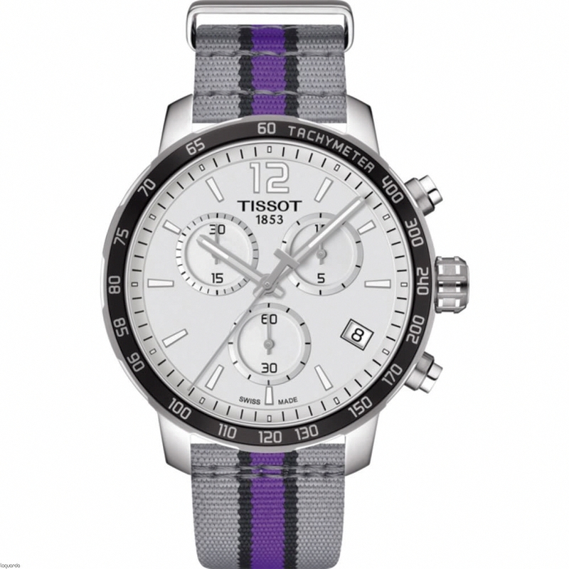 Tissot Watches : T095.417.17.037.35 Quickster NBA Sacramento Kings Chronograph Date Nylon Men Watch
