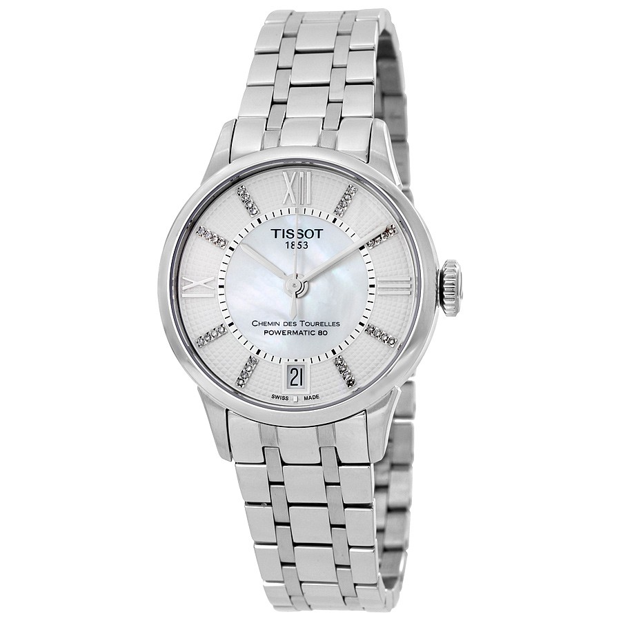 Tissot Watches : T099.207.11.116.00 White Mother Of Pearl Automatic Women Watch