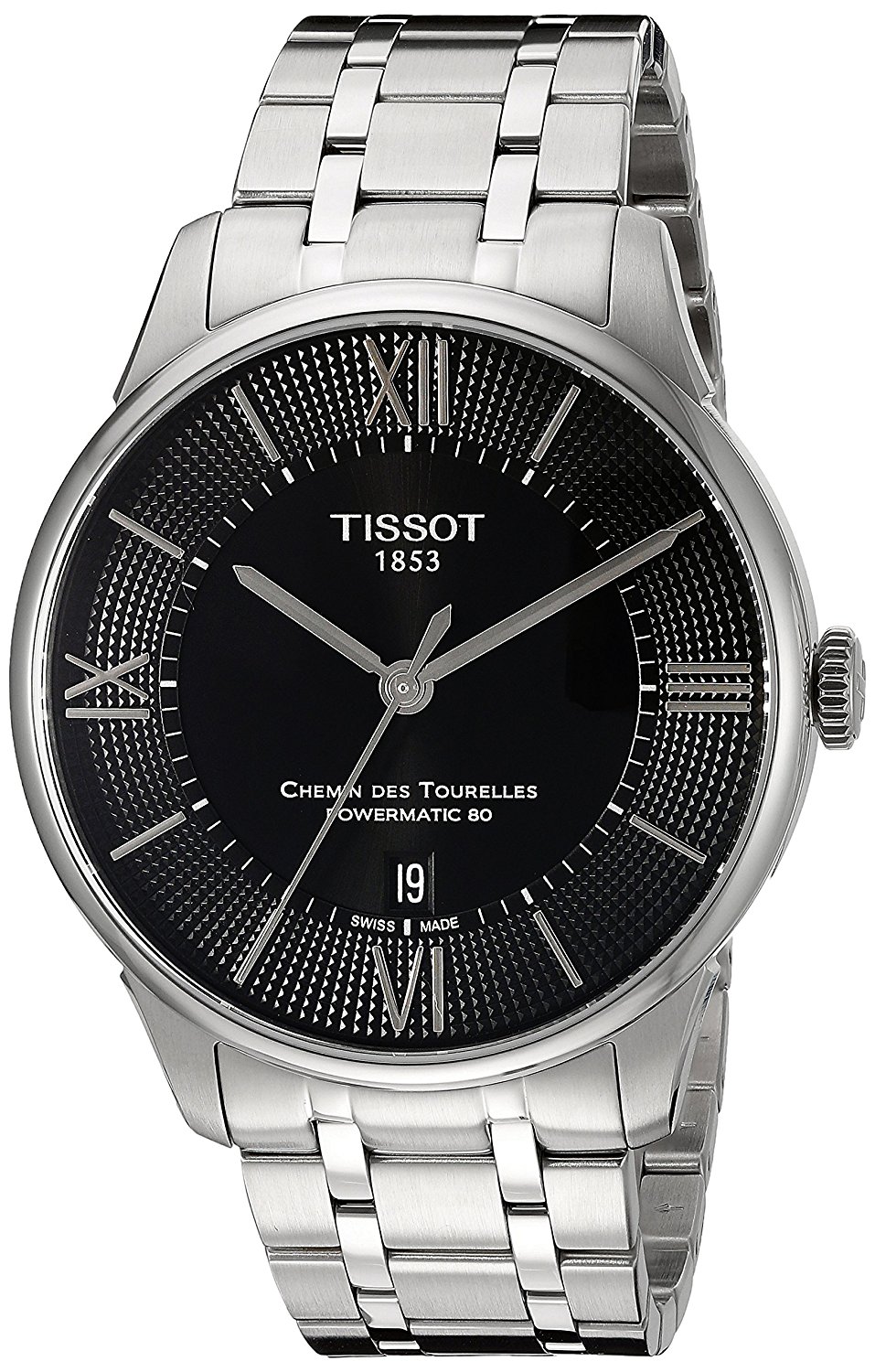 Tissot Watches : T099.407.11.058.00 Black Dial Stainless Steel Band Men Watch